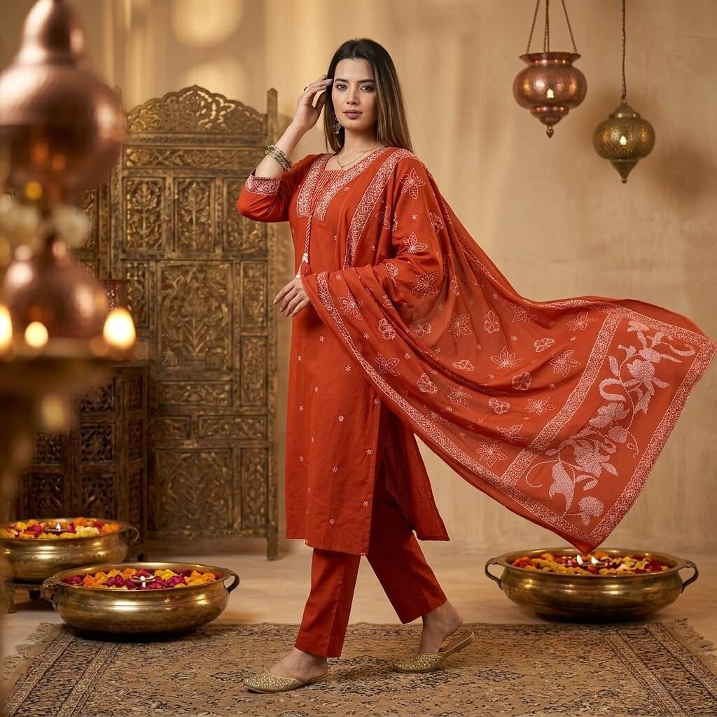 Noor-e-Red Designer Suit - View 3