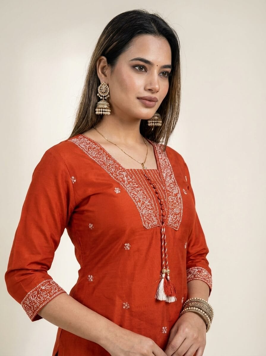 Noor-e-Red Designer Suit alternate view