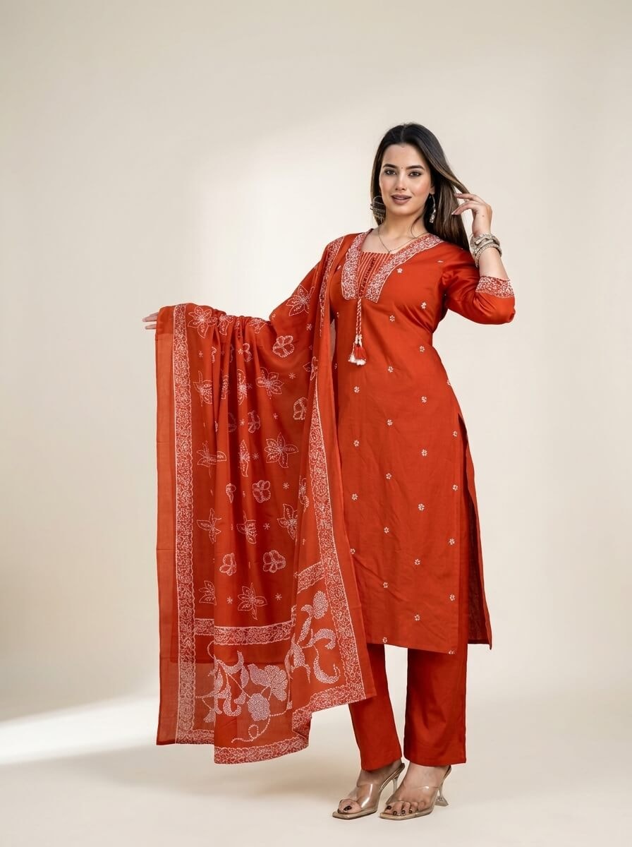 Noor-e-Red Designer Suit - View 1